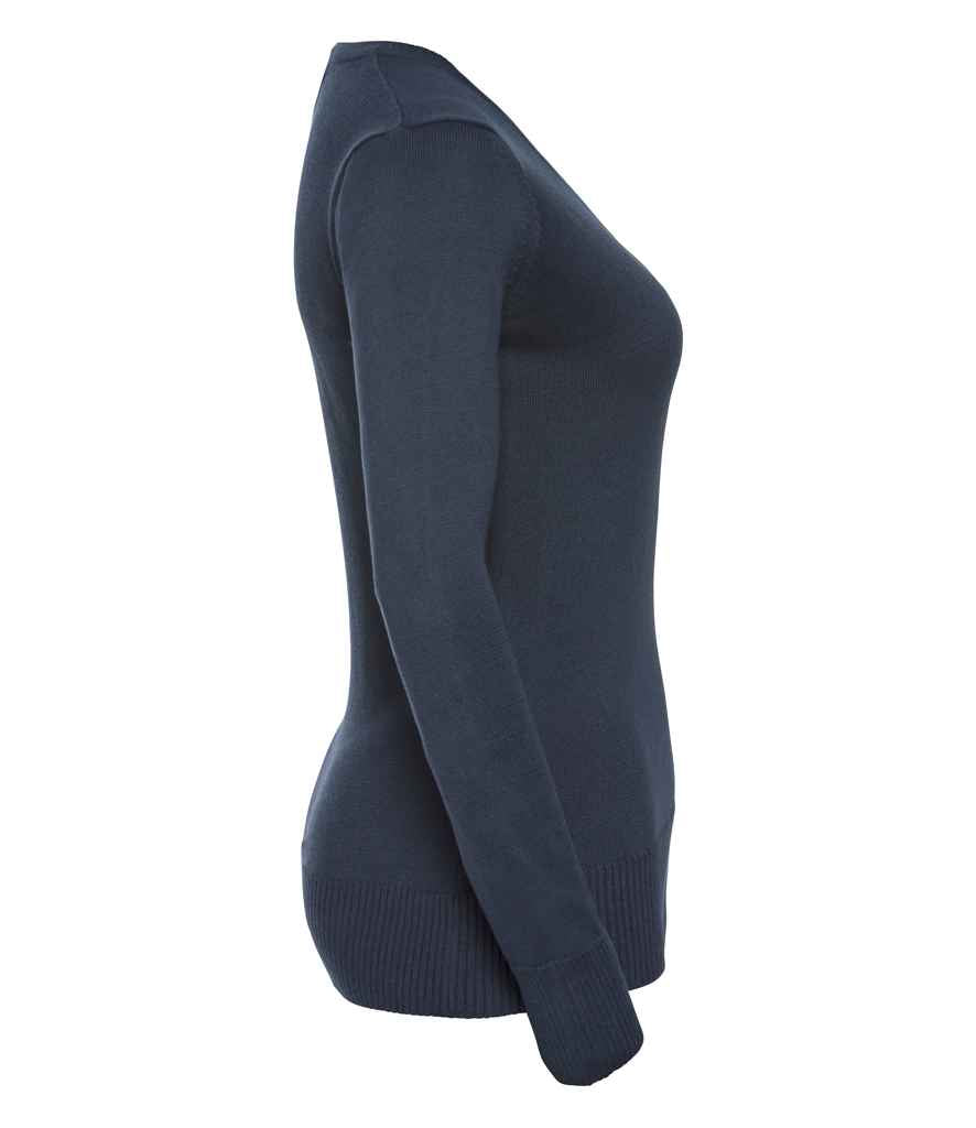 Russell Collection - Ladies Cotton Acrylic V Neck Sweater - Pierre Francis