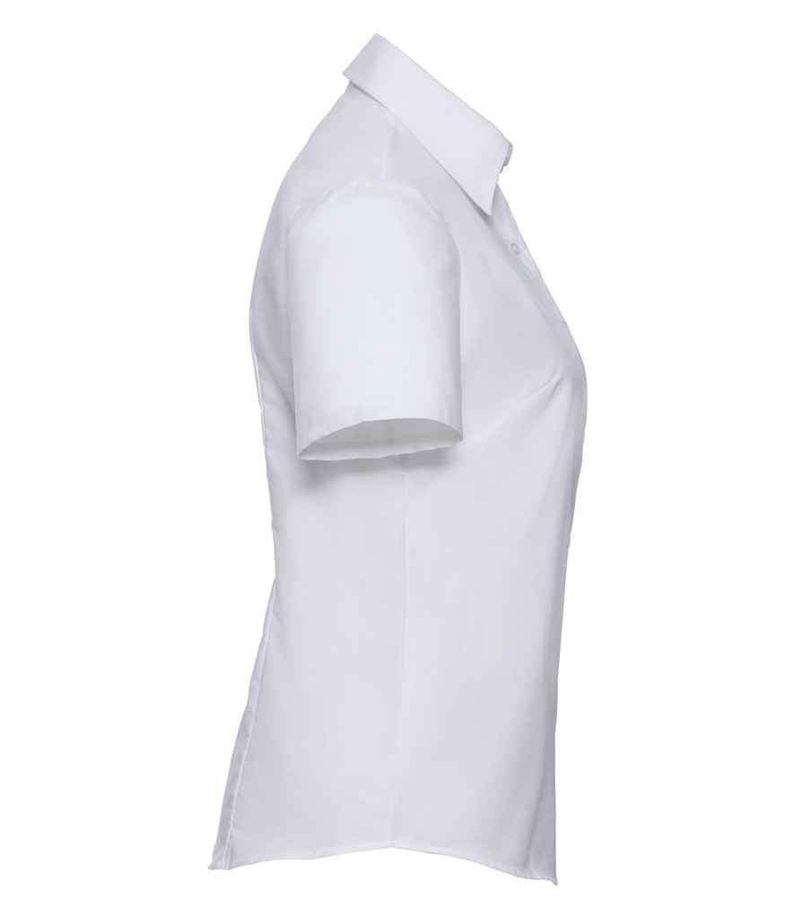 Russell Collection - Ladies Short Sleeve Easy Care Oxford Shirt - Pierre Francis