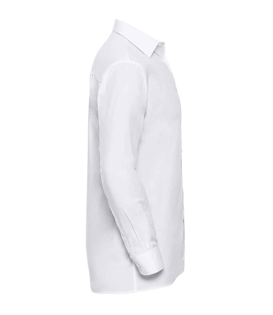 Russell Collection - Long Sleeve Easy Care Cotton Poplin Shirt - Pierre Francis