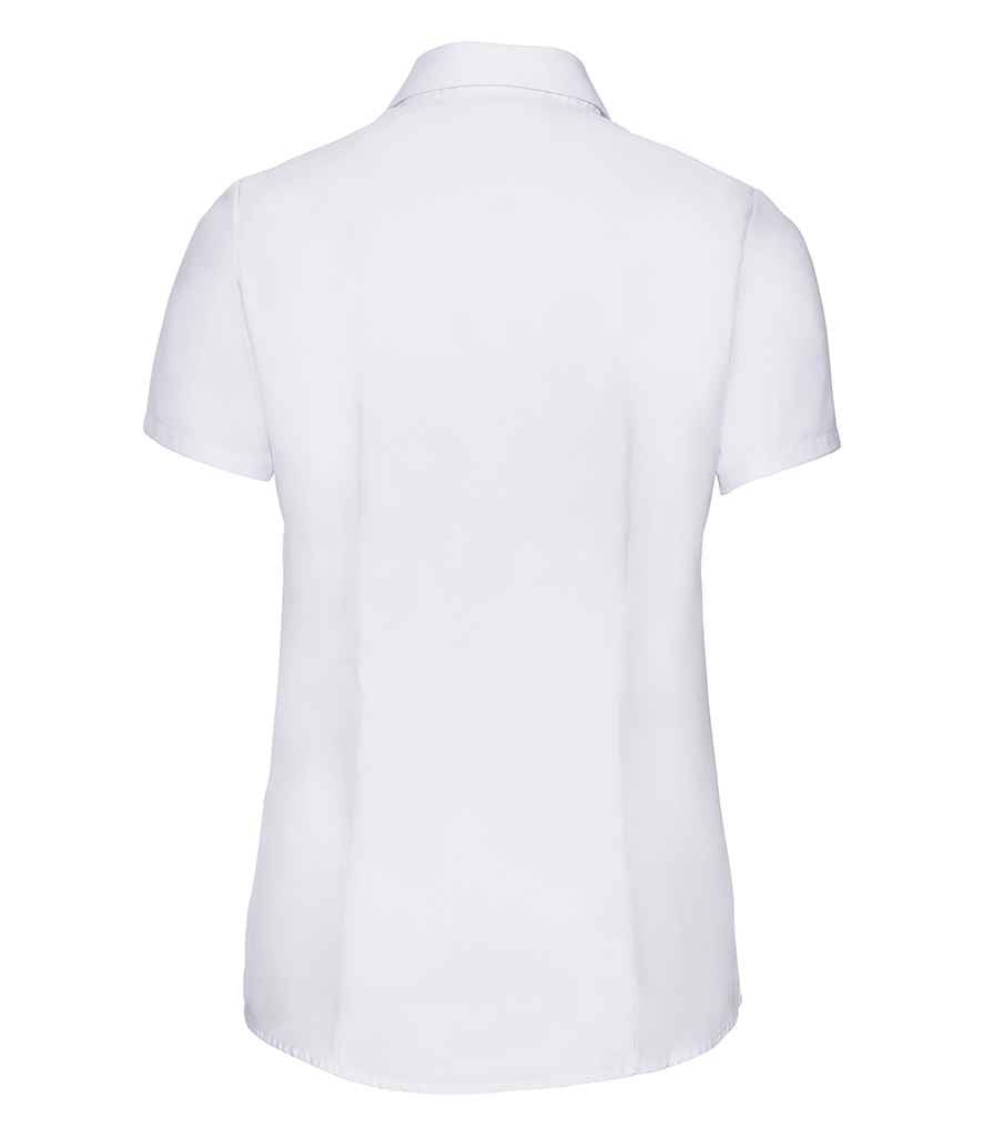 Russell Collection - Ladies Short Sleeve Herringbone Shirt - Pierre Francis