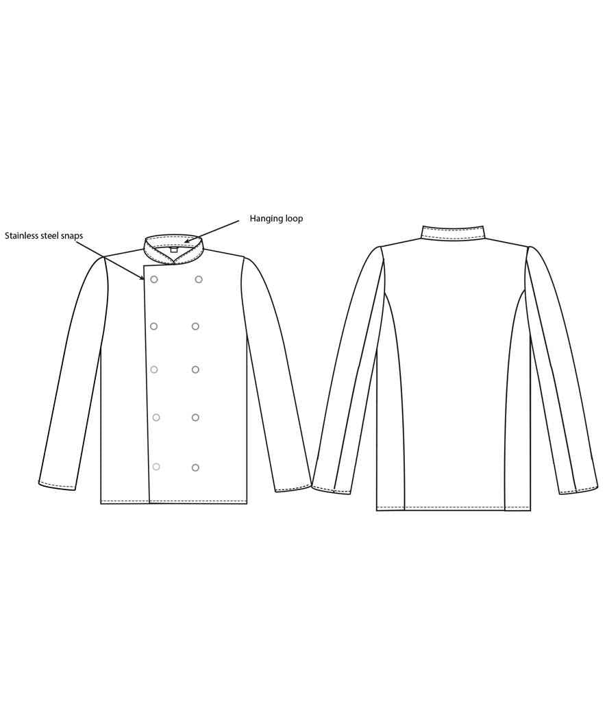 Dennys - Long Sleeve Chef's Jacket - Pierre Francis