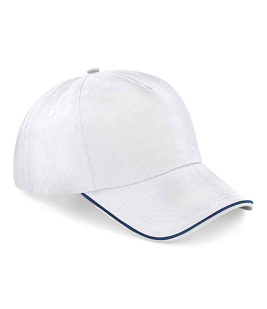 Beechfield Authentic Piped 5 Panel Cap - BB25C BK/CS ONE