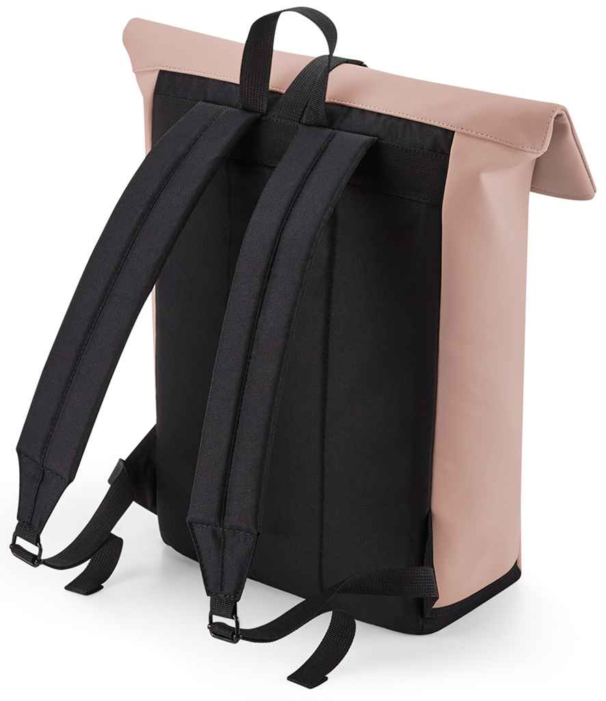 BagBase - Matte PU Roll-Top Backpack - Pierre Francis