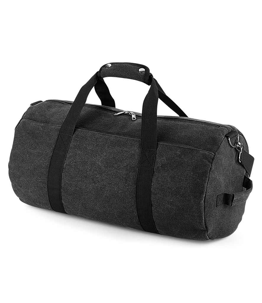 BagBase - Vintage Canvas Barrel Bag