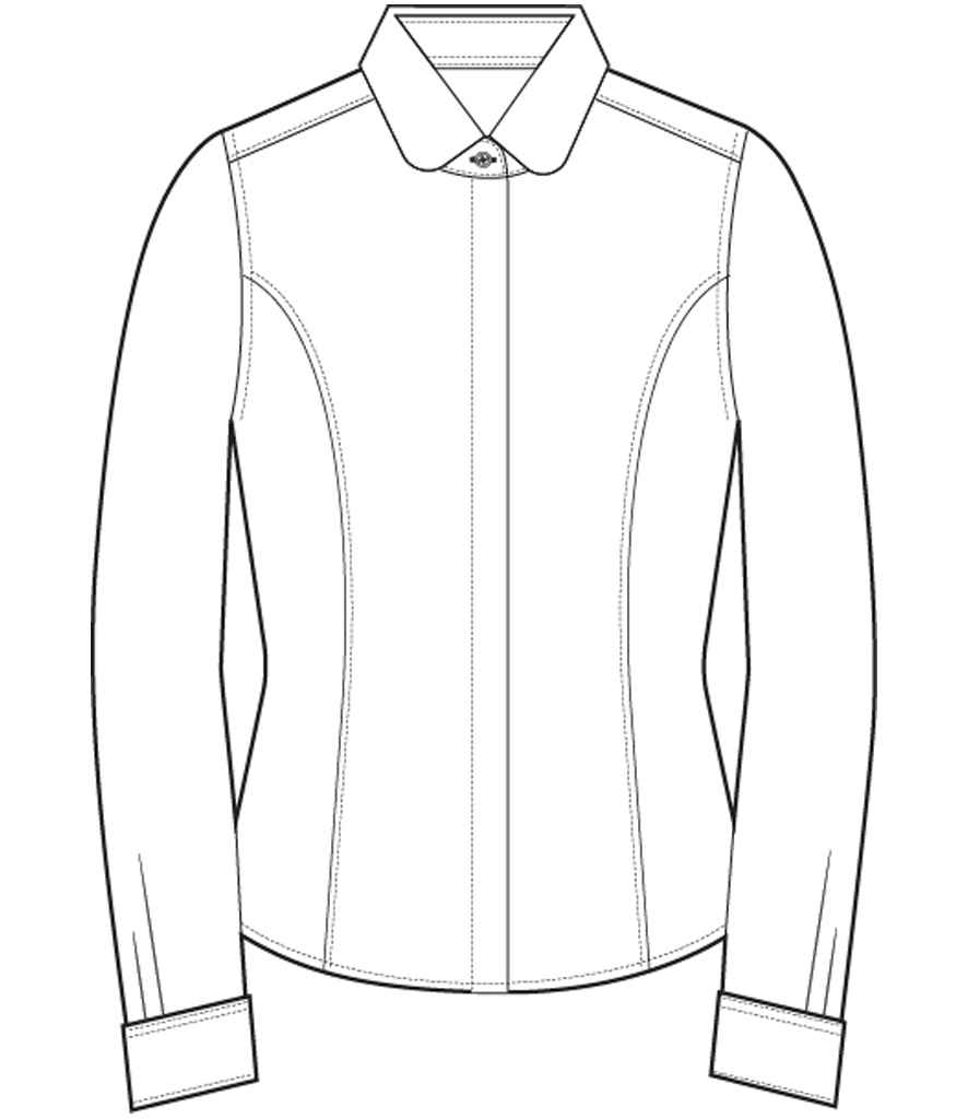 Brook Taverner - Ladies Trevi Long Sleeve Poplin Shirt - Pierre Francis