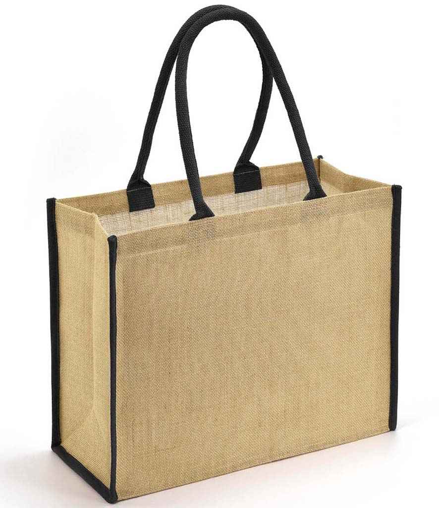 Brand Lab - Jute Tipped Shopper - BR103 NT/BK ONE
