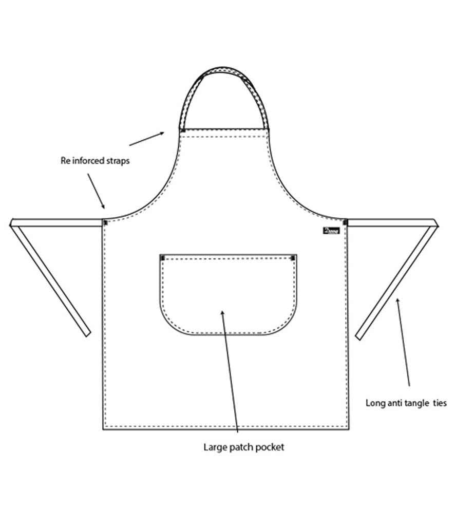 Dennys - Bib Apron with Pocket - Pierre Francis