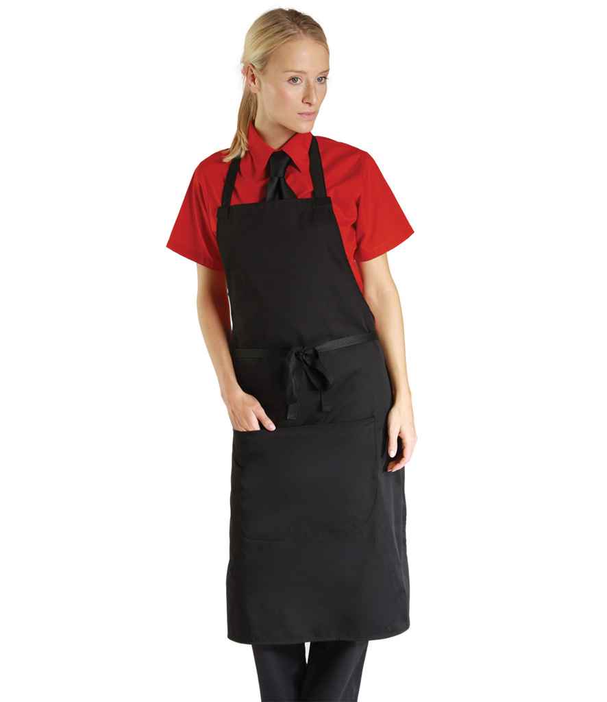 Dennys - Bib Apron with Pocket - DE121 BLK ONE