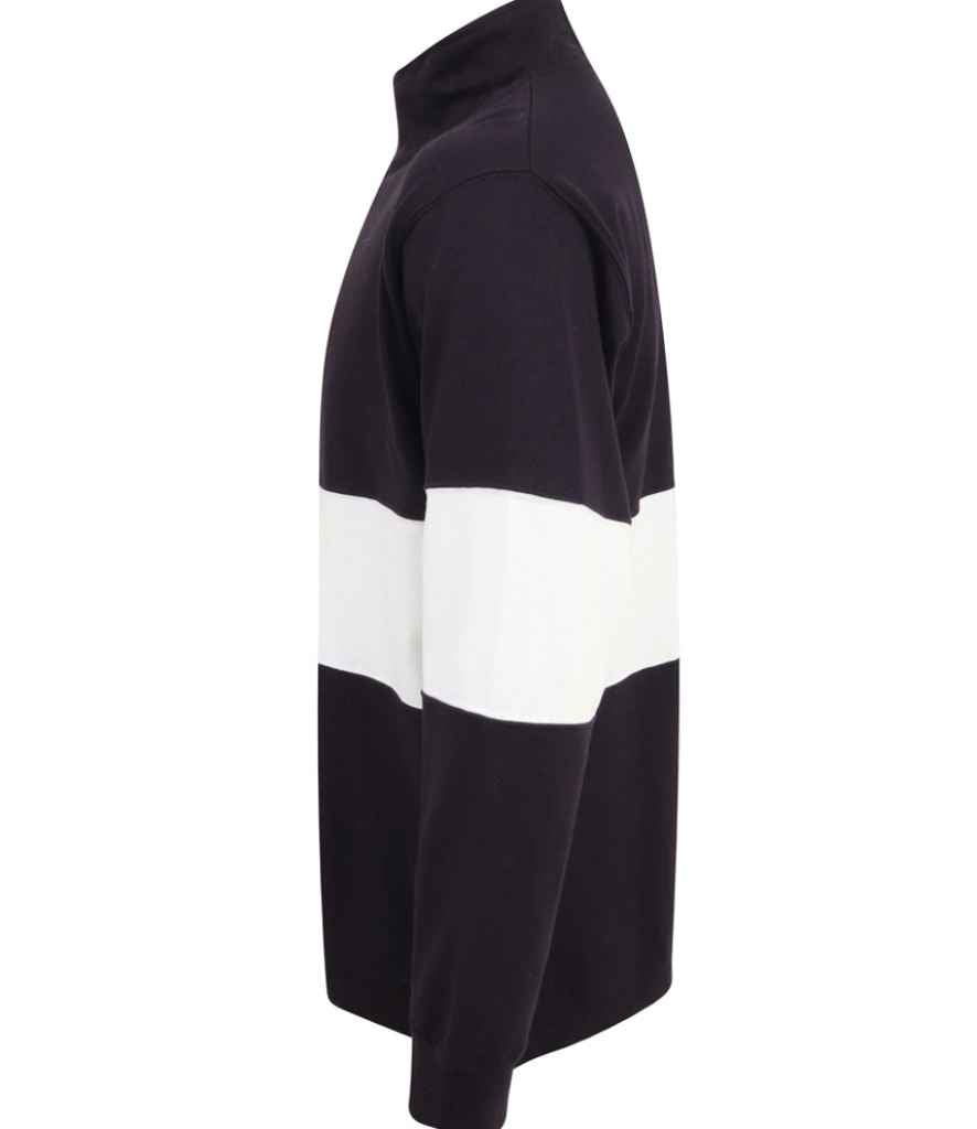 Front Row - Panelled 1/4 Zip Neck Top - Pierre Francis
