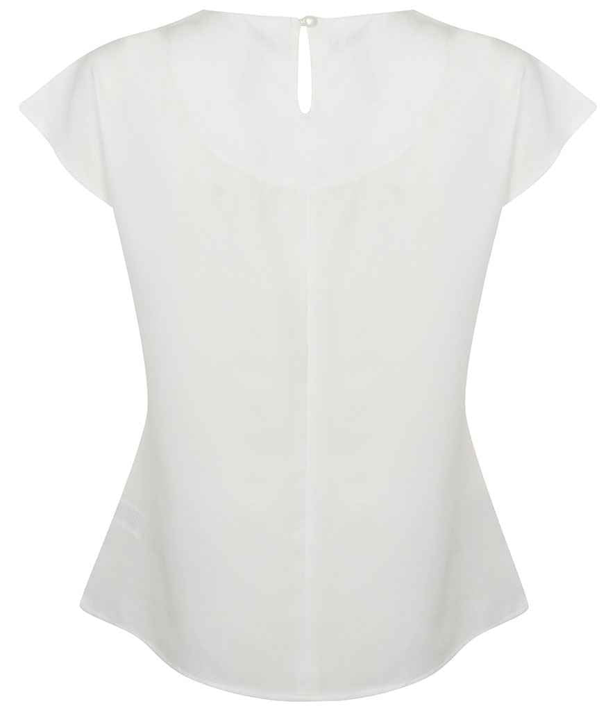 Henbury - Ladies Pleat Front Short Sleeve Blouse - Pierre Francis