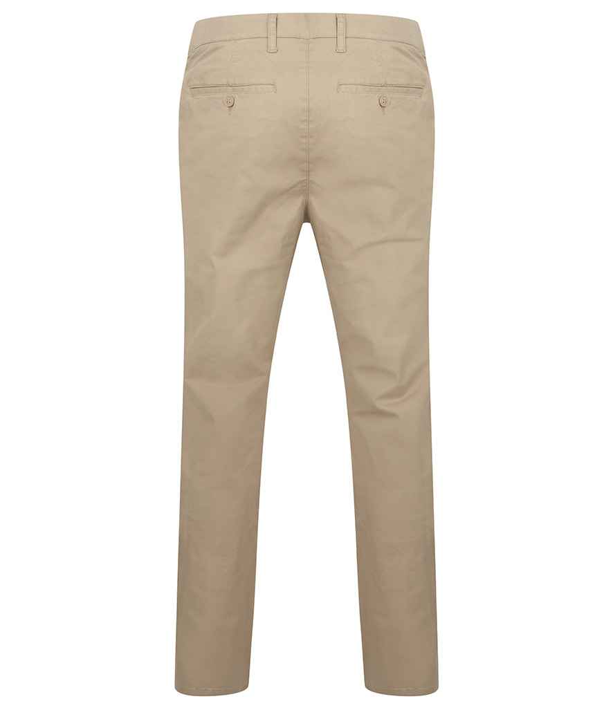 Henbury - Stretch Flex Waistband Chino Trousers - Pierre Francis