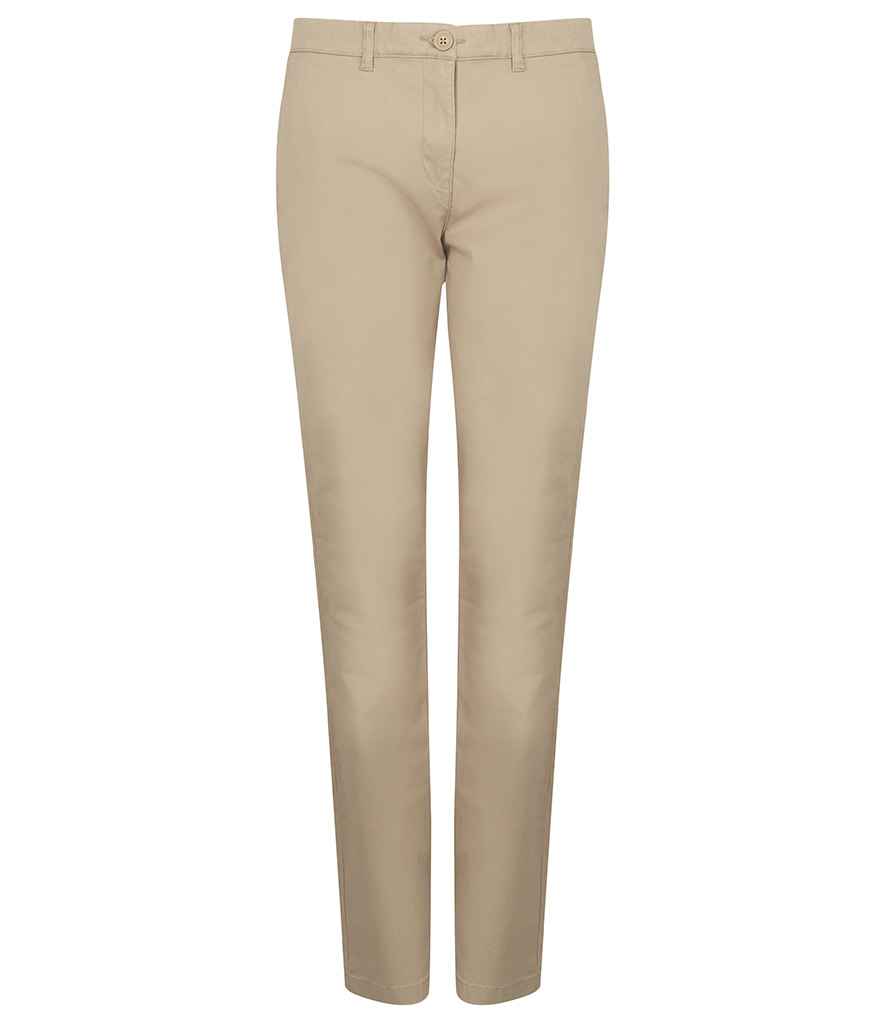 Henbury - Ladies Stretch Chino Trousers - H651 STO 8/R