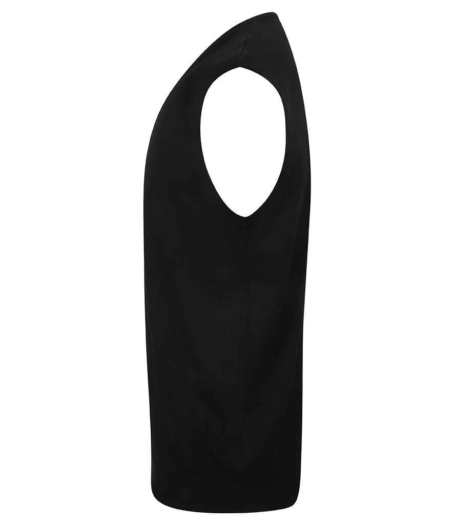 Henbury - Lightweight Sleeveless Cotton Acrylic V Neck Sweater - Pierre Francis