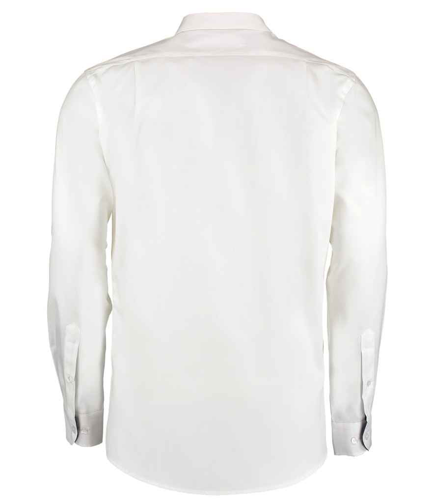 Kustom Kit - Premium Long Sleeve Contrast Tailored Oxford Shirt - Pierre Francis