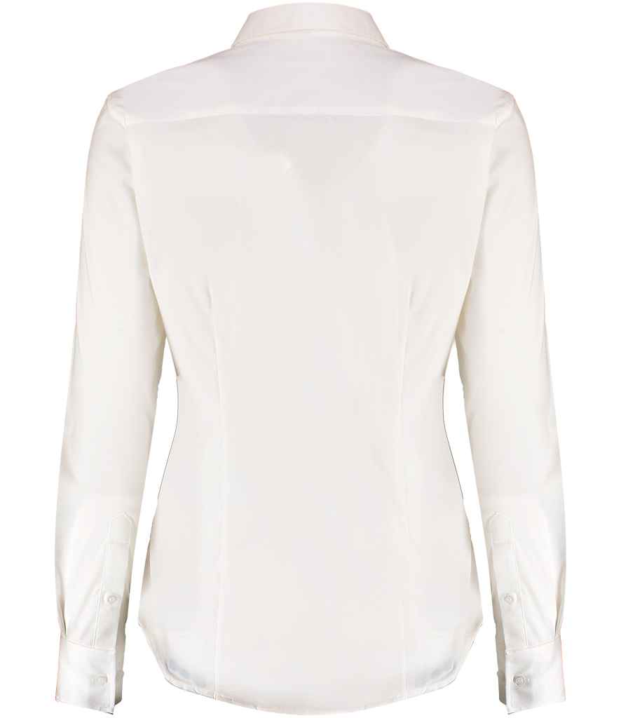 Kustom Kit - Ladies Long Sleeve Tailored Stretch Oxford Shirt - Pierre Francis