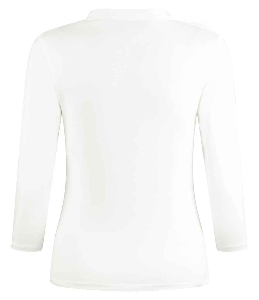 Kustom Kit - Ladies 3/4 Sleeve Mandarin Collar Top - Pierre Francis