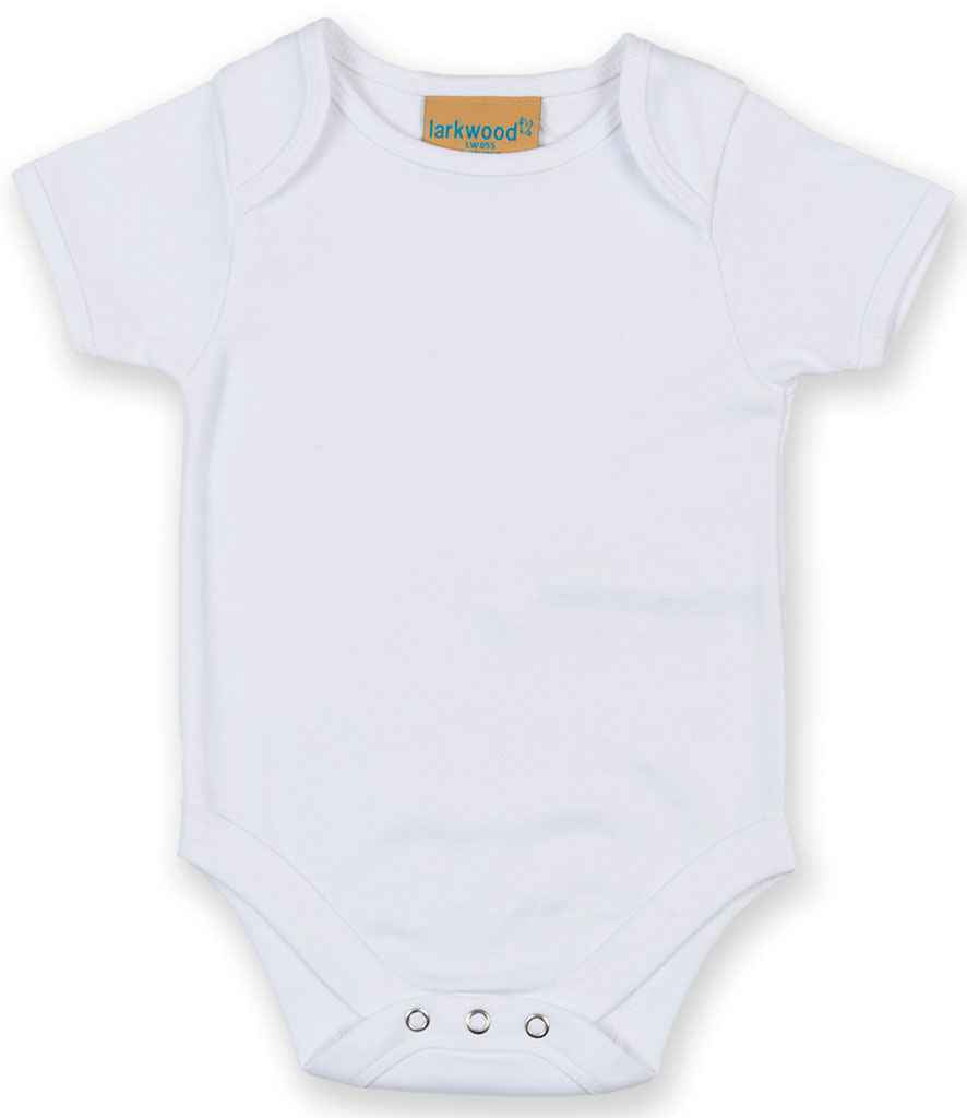 Larkwood Short Sleeve Baby Bodysuit - LW55T WHI 0-3