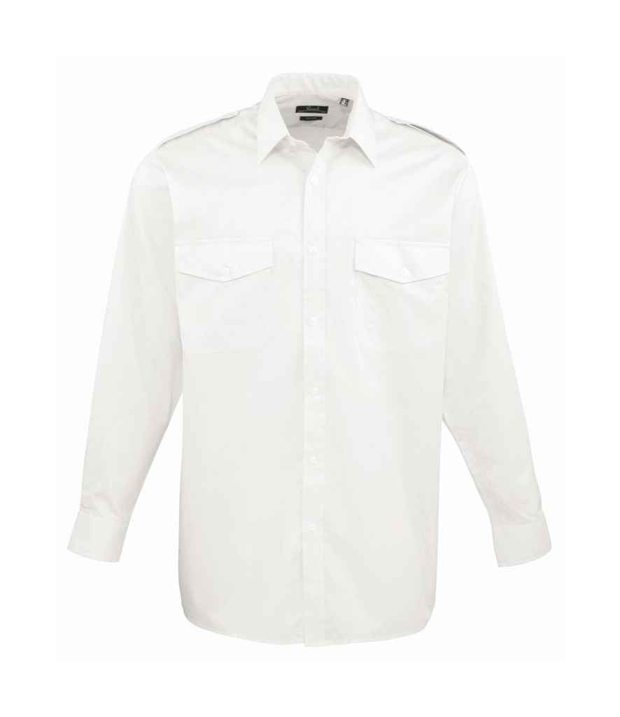 Premier - Long Sleeve Pilot Shirt - PR210 BLK 14.5