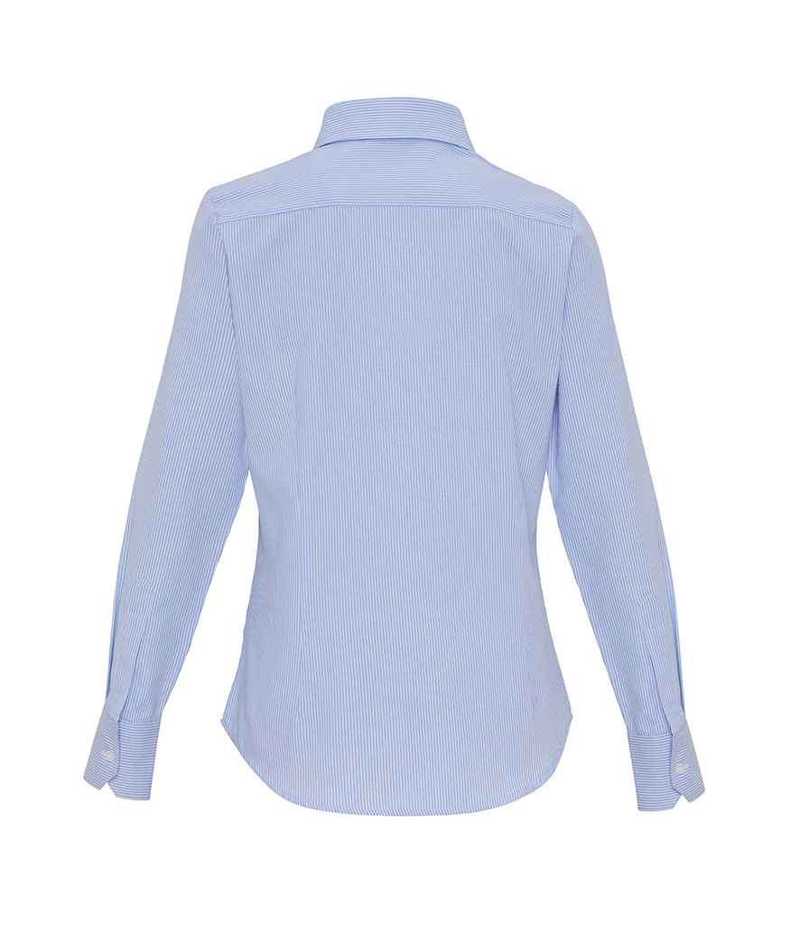 Premier - Ladies Long Sleeve Striped Oxford Shirt - Pierre Francis