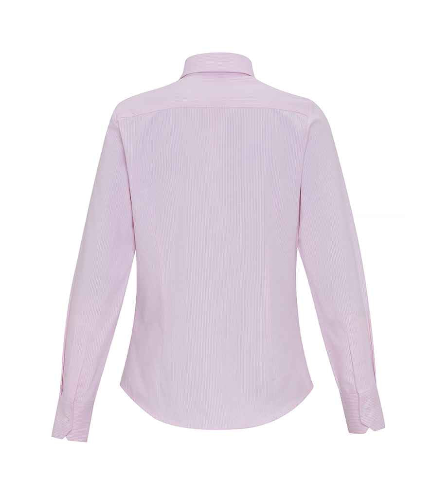 Premier - Ladies Long Sleeve Striped Oxford Shirt - Pierre Francis