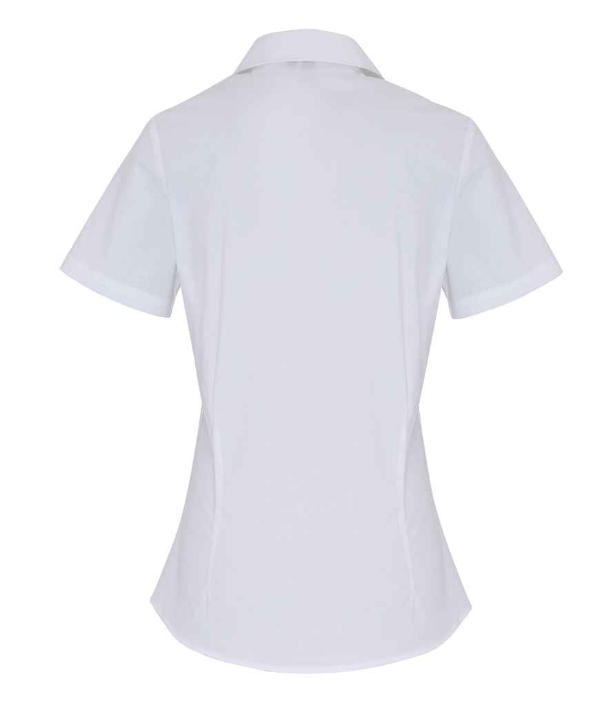 Premier - Ladies Short Sleeve Stretch Fit Poplin Shirt - Pierre Francis