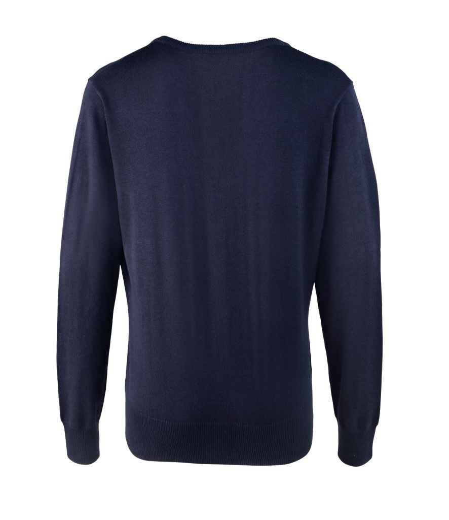 Premier - Ladies Knitted Cotton Acrylic V Neck Sweater - Pierre Francis