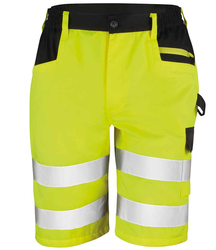 Result - Safe-Guard Hi-Vis Cargo Shorts - RS328 FLO XS