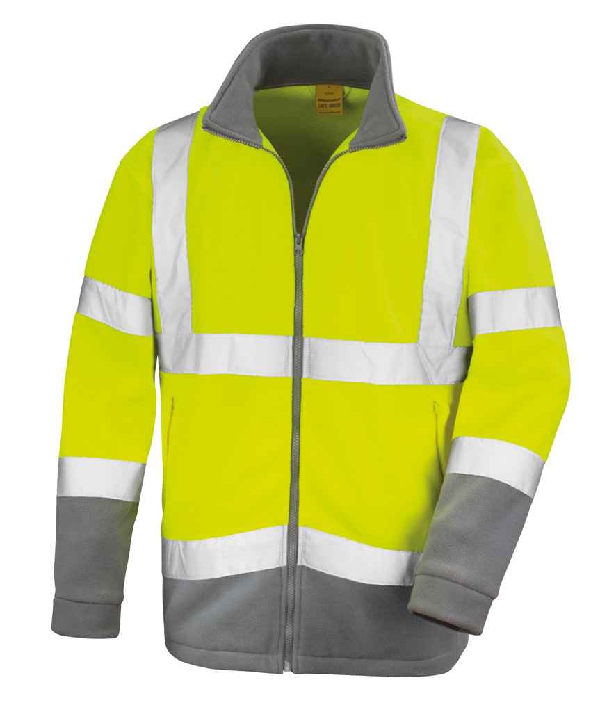 Result - Safe-Guard Hi-Vis Micro Fleece Jacket - RS329 FLO S