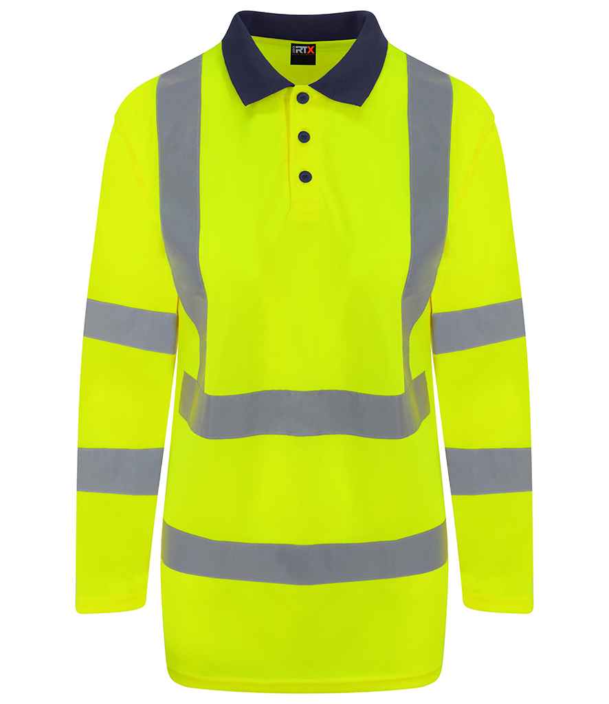 Pro RTX - High Visibility Long Sleeve Polo Shirt - RX715 OR/NV S