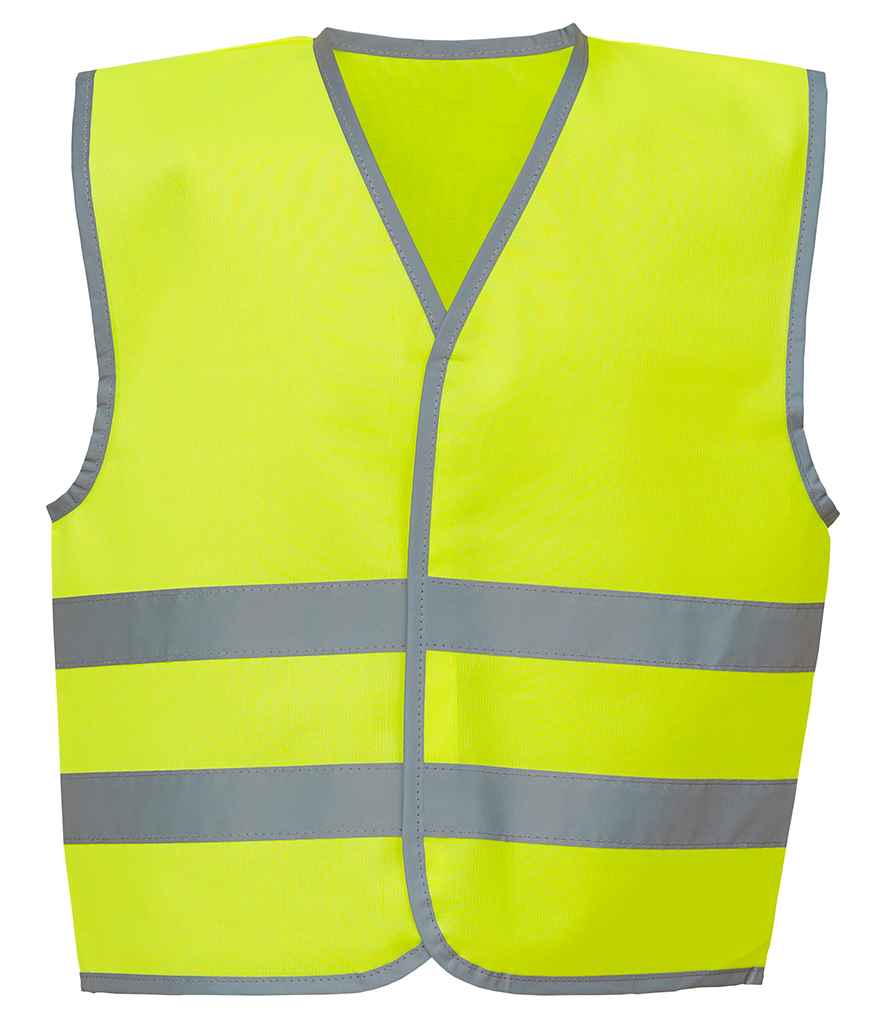 Yoko - Kids Hi-Vis Two Band Waistcoat - YK106B PIN S