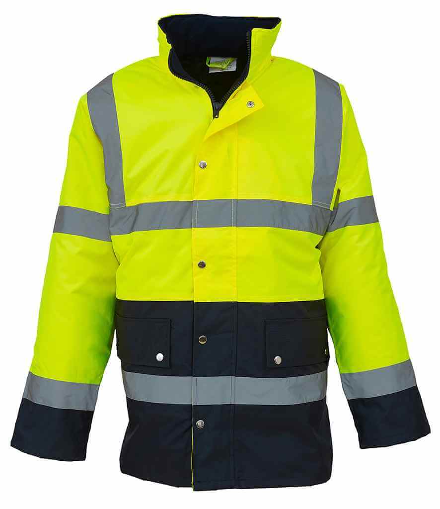Yoko - Hi-Vis Two Tone Motorway Jacket - YK204 OR/NV S