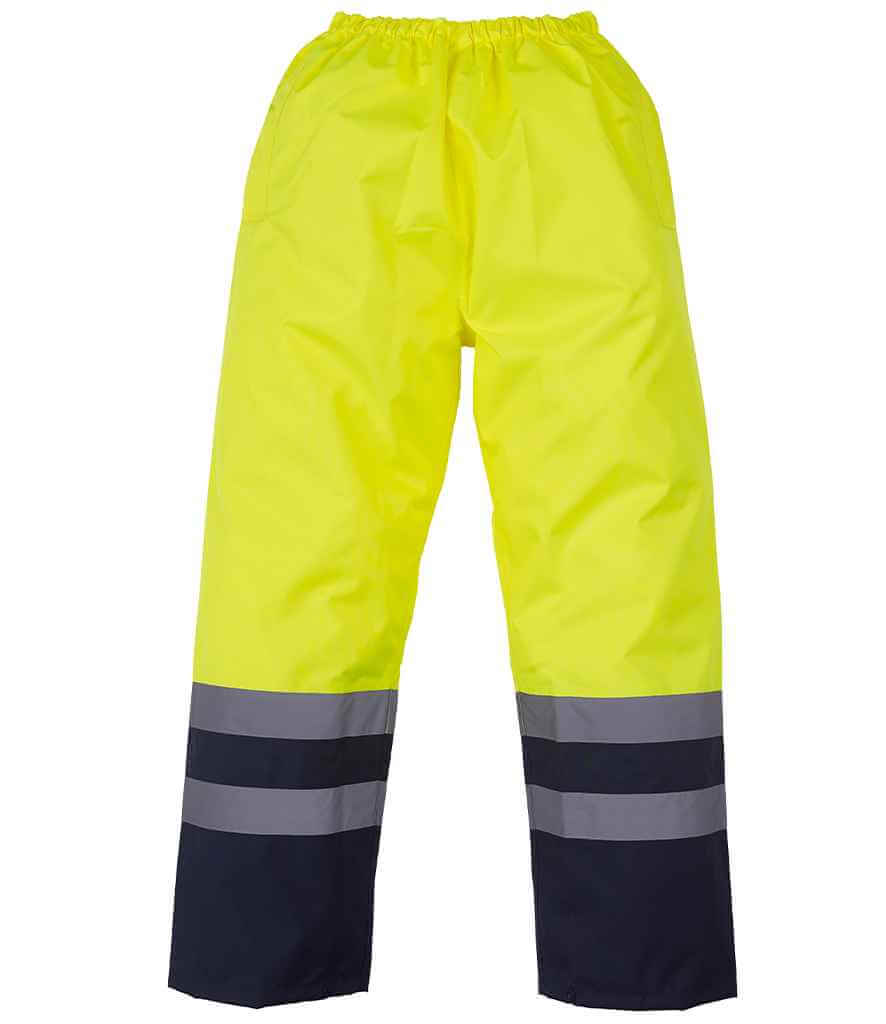 Yoko - Hi-Vis Two Tone Waterproof Overtrousers - YK217 YL/NV S