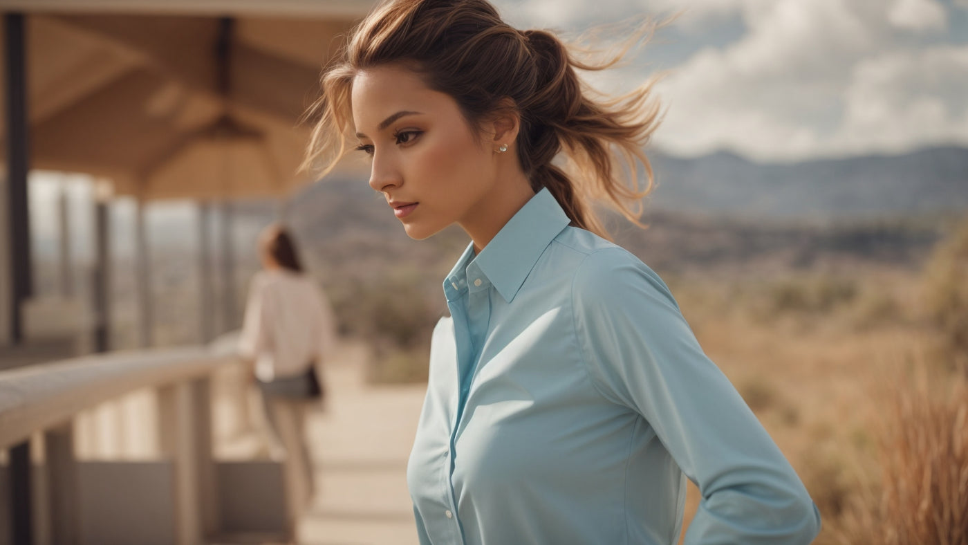 The Timeless Elegance of Brook Taverner - Ladies Mirabel Long Sleeve Stretch Oxford Shirt