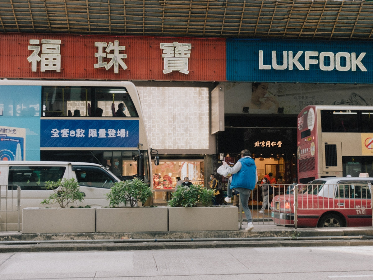 a man standing in front of a building