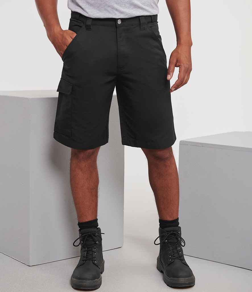Russell - Workwear Poly-Cotton Shorts - 002M BLK 28