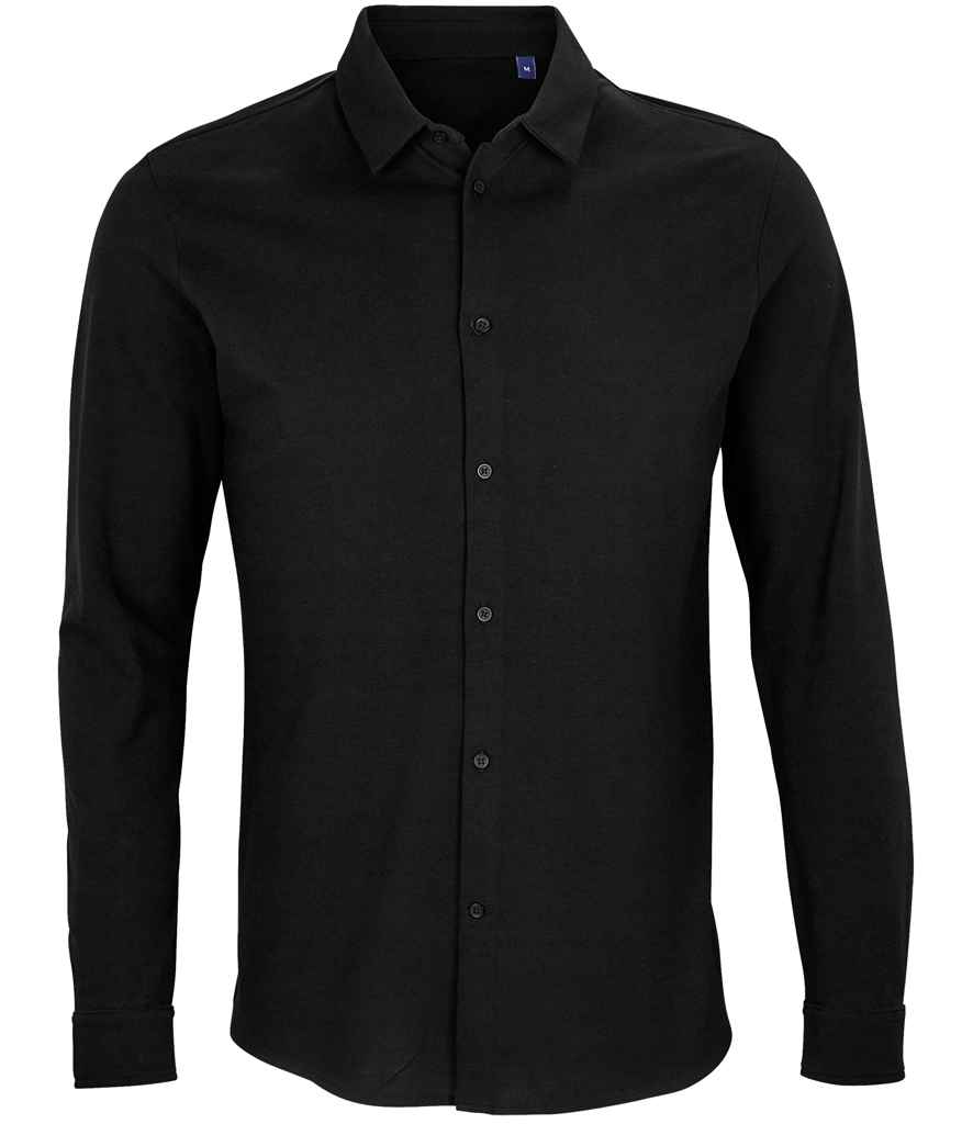 NEOBLU - Basile Organic Cotton Long Sleeve Piqué Shirt