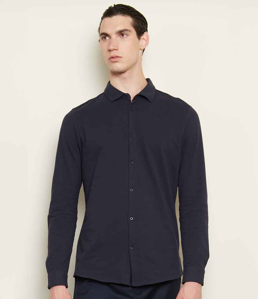 NEOBLU - Basile Organic Cotton Long Sleeve Piqué Shirt
