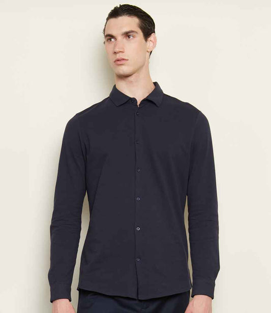 NEOBLU - Basile Organic Cotton Long Sleeve Piqué Shirt
