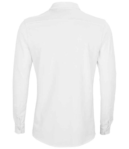 NEOBLU Basile Organic Cotton Long Sleeve Piqué Shirt - Pierre Francis