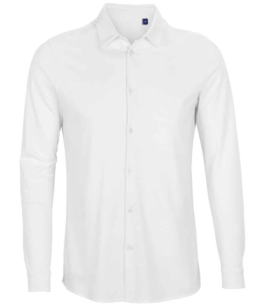 NEOBLU - Basile Organic Cotton Long Sleeve Piqué Shirt