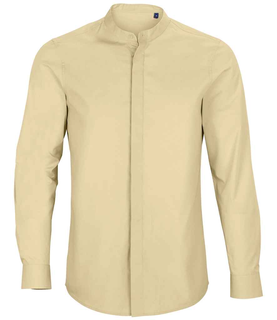 NEOBLU - Bart Mao Collar Long Sleeve Poplin Shirt - Pierre Francis