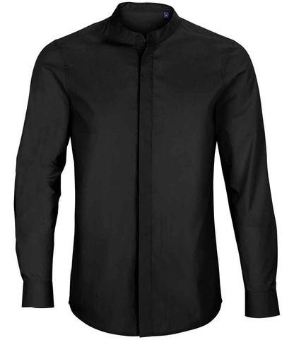 NEOBLU - Bart Mao Collar Long Sleeve Poplin Shirt