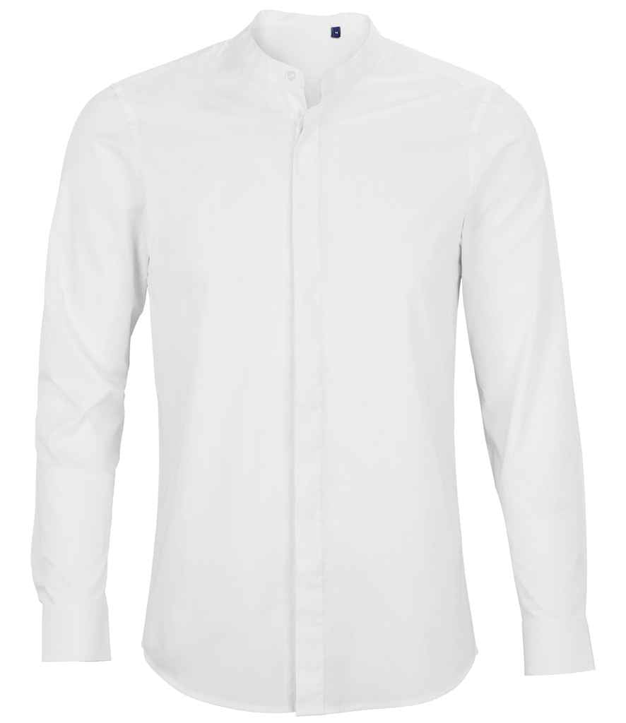 NEOBLU - Bart Mao Collar Long Sleeve Poplin Shirt - Pierre Francis
