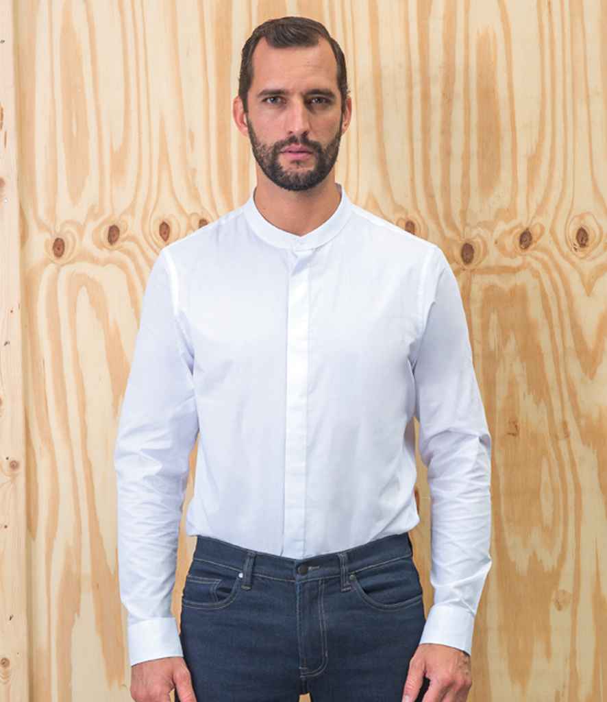 NEOBLU - Bart Mao Collar Long Sleeve Poplin Shirt - Pierre Francis