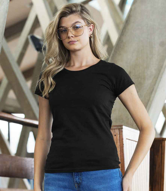 Russell Athletic Ladies Authentic Classic Ringspun T-Shirt - 180F BLK XS
