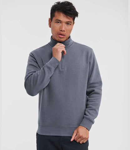 Russell - Authentic Zip Neck Sweatshirt - Pierre Francis