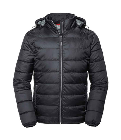 Russell Athletic Hooded Nano Padded Jacket - 440M IRN S