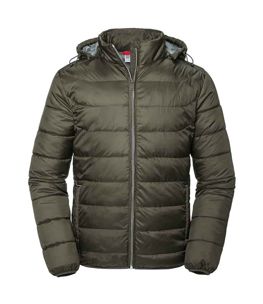 Russell Athletic Hooded Nano Padded Jacket - 440M IRN S