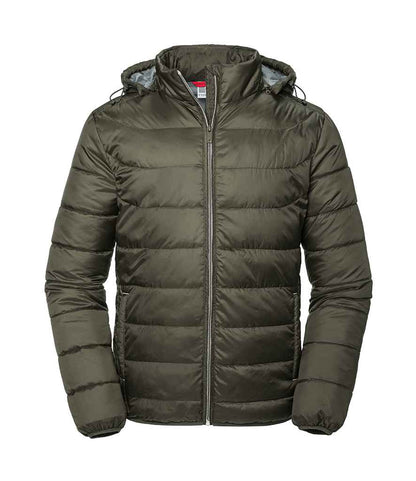 Russell Athletic Hooded Nano Padded Jacket - 440M IRN S