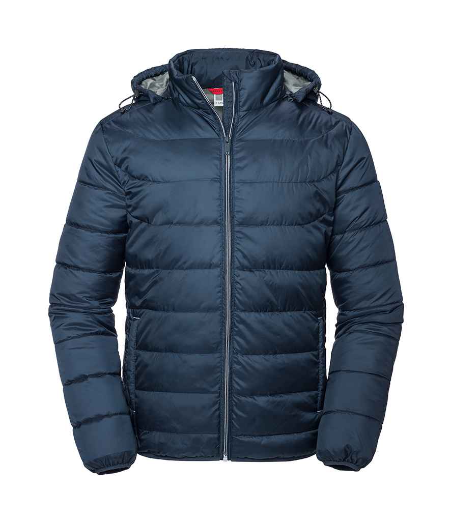 Russell Athletic Hooded Nano Padded Jacket - 440M IRN S
